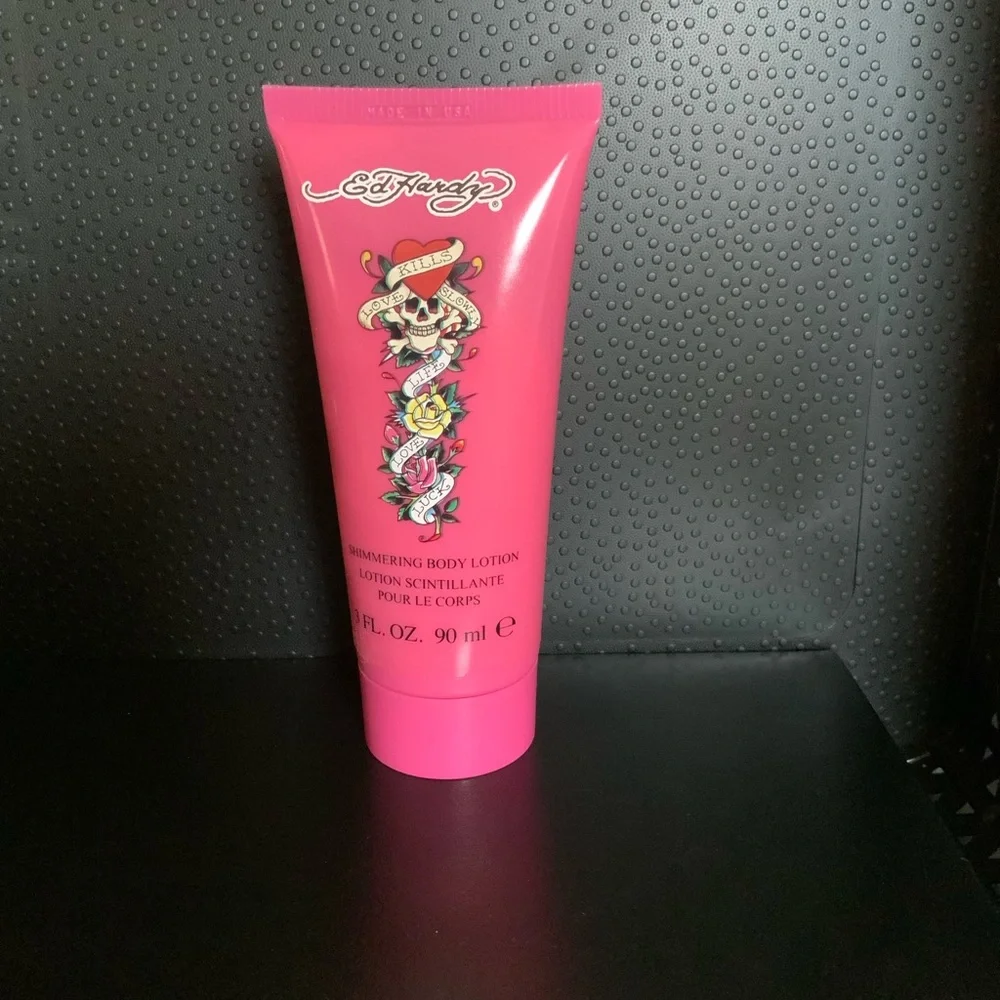 5/$25 New Ed Hardy Life Love Luck by Christian Audigier Women 3oz Body Lotion